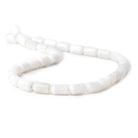 12mm White Howlite Plain Bullet Beads, 16 inch - The Bead Traders