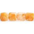 12mm Yellow Jade Plain Square Beads 16 inch 32 beads - The Bead Traders