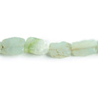 12x10-15x11mm Seafoam Aqua Agate Hammer Faceted Rectangle 8 inch 14 pcs - The Bead Traders
