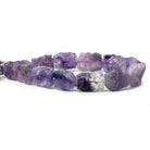 12x10-15x12mm Amethyst Beads Hammer Faceted Rectangle 8 inch 14 pieces - The Bead Traders