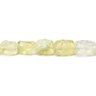 12x10-15x12mm Lemon Quartz Beads Hammer Faceted Rectangle 8 inch 16 pcs - The Bead Traders