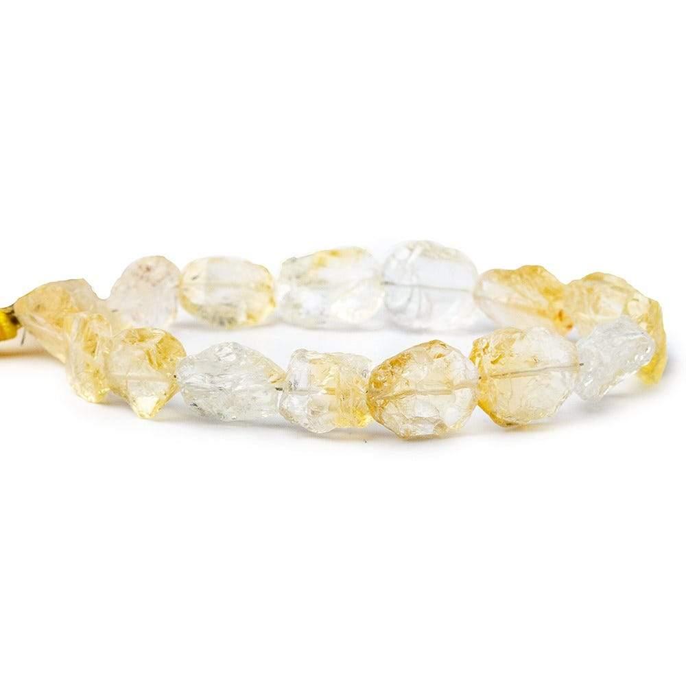 12x10-15x13mm Citrine Beads Hammer Faceted Oval 8 inch 15 pcs - The Bead Traders