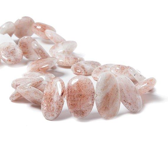 12x10-21x13mm Sunstone side drilled plain nuggets 15.5 inches 32 beads - The Bead Traders