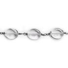 12x10mm Crystal Hydro Quartz plain oval Black Gold Chain by the foot 16 pieces - The Bead Traders