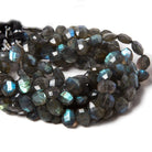 12x10mm Labradorite side drilled Faceted Cushion Beads 7 inch 16 pieces - The Bead Traders