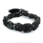 12x11-17x14mm Black Agate Hammer Faceted Rectangle Beads 8 inch 13 pieces - The Bead Traders