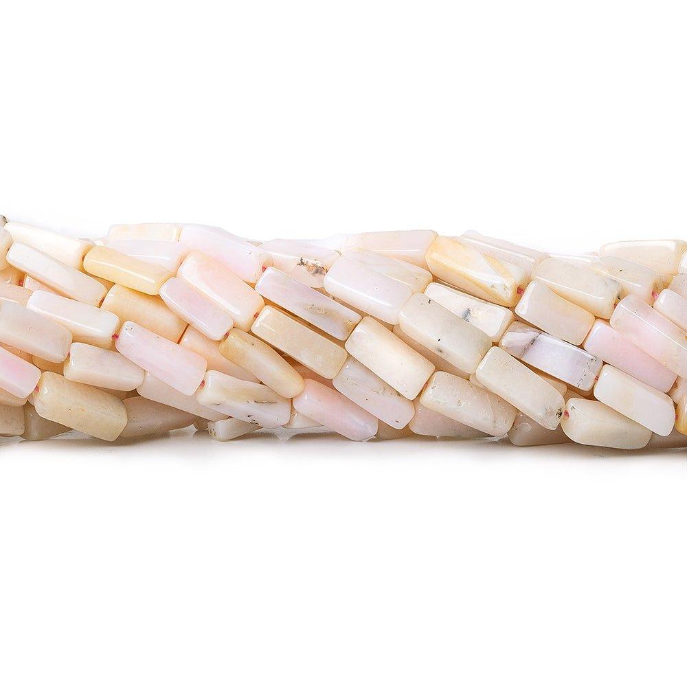 12x5mm Pink Peruvian Opal Plain Rectangle Beads 14 inches 30 beads - The Bead Traders