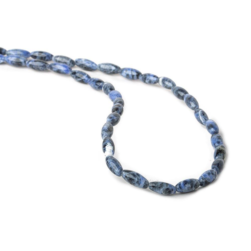 12x5mm Sodalite Plain Elongated Rice Beads 14 inch - The Bead Traders