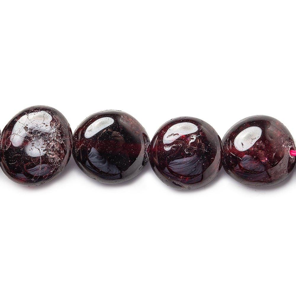 12x6mm Dark Rhodolite Garnet plain nuggets 15 inches 26 Beads - The Bead Traders