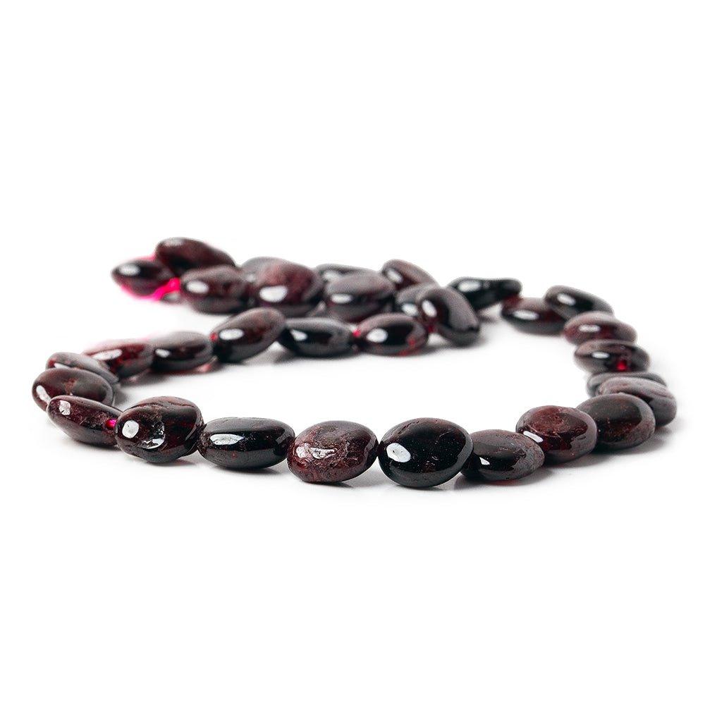 12x6mm Dark Rhodolite Garnet plain nuggets 15 inches 26 Beads - The Bead Traders