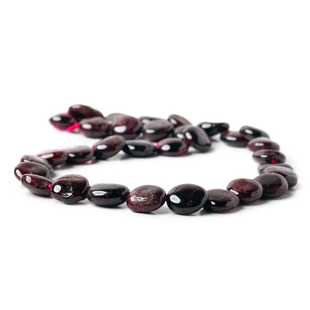 12x6mm Dark Rhodolite Garnet plain nuggets 15 inches 26 Beads - The Bead Traders