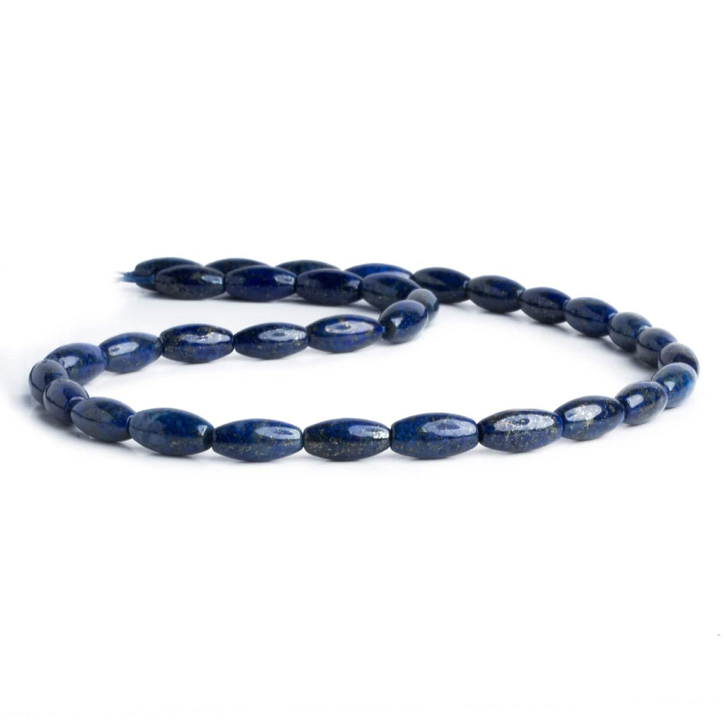 12x6mm Lapis Lazuli Large Rice Beads 15 inch 31 pieces - The Bead Traders