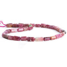 12x7mm Pink Tourmaline Tubes 16 inch 35 beads - The Bead Traders