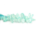 12x7mm Sea Blue Chalcedony top drilled faceted marquise 8 inch 53 beads - The Bead Traders