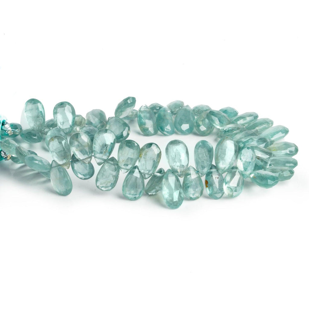 12x7mm Teal Kyanite Faceted Pears 8 inch 55 beads - The Bead Traders