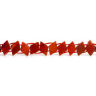 12x8mm Carnelian Double-Drilled Kites 15 inch 50 beads - The Bead Traders