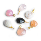 12x8mm Mixed Wire Wrapped Pendants - Lot of 7 - The Bead Traders