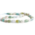 12x8mm Multi Beryl Plain Ovals 16 inch 38 beads - The Bead Traders