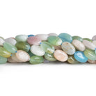 12x8mm Multi Beryl Plain Ovals 16 inch 38 beads - The Bead Traders