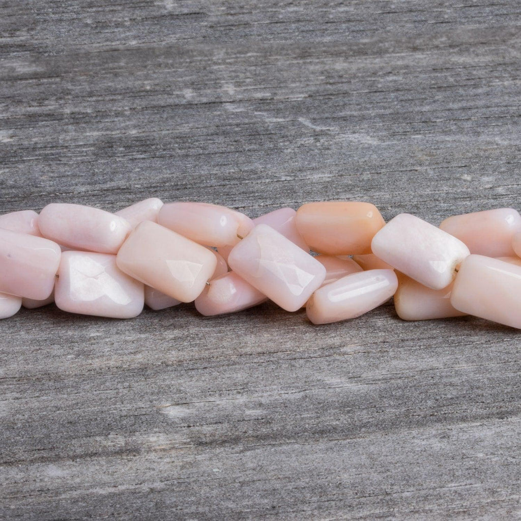 12x8mm Pink Peruvian Opal Rectangles 8 inch 17 beads - The Bead Traders