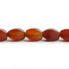 12x8mm Red Agate Rectangle Twist Beads 15.5 inch 33 pieces - The Bead Traders