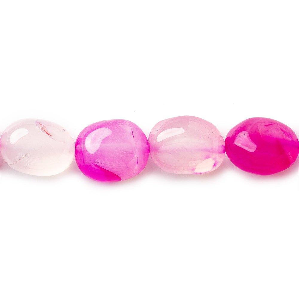 12x9-13x10mm Shaded Pink Chalcedony plain nuggets 16 inch 33 pieces - The Bead Traders