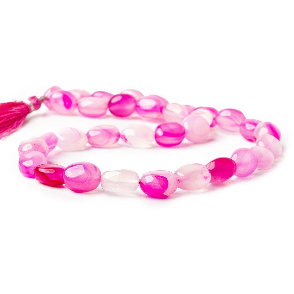 12x9-13x10mm Shaded Pink Chalcedony plain nuggets 16 inch 33 pieces - The Bead Traders