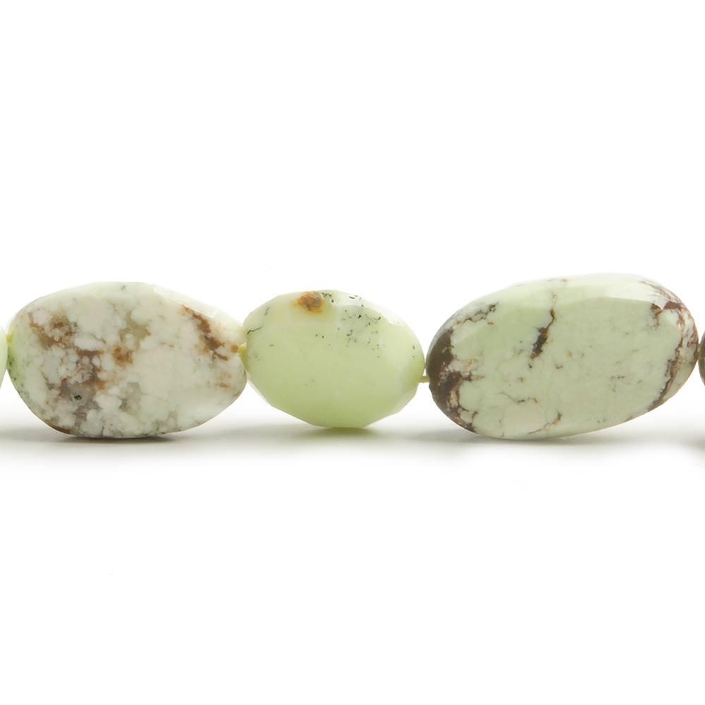 12x9-14x10mm Lemon Chrysoprase faceted nugget beads 13 inch 26 pieces - The Bead Traders