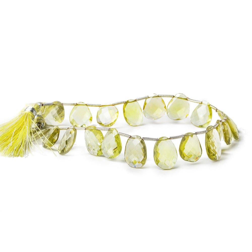 12x9-15x10mm Lemon Quartz faceted free shape beads 10 inch 20 pieces - The Bead Traders