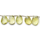 12x9-15x10mm Lemon Quartz faceted free shape beads 10 inch 20 pieces - The Bead Traders