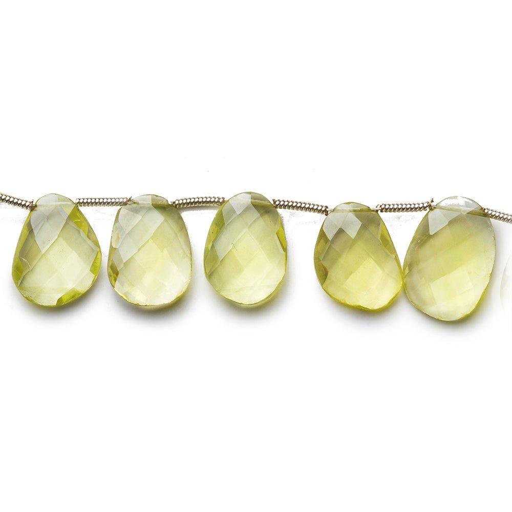 12x9-15x10mm Lemon Quartz faceted free shape beads 10 inch 20 pieces - The Bead Traders