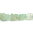 12x9-17x13mm Seaglass Aqua Agate Hammer Faceted Rectangle 8 inch 13 pcs - The Bead Traders