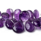 12x9-22x17mm Amethyst faceted pear beads 8 inch 45 pieces - The Bead Traders