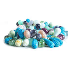12x9mm-26x10mm Multi Gemstone Plain Teardrop Beads 16 inch 95 pieces - The Bead Traders