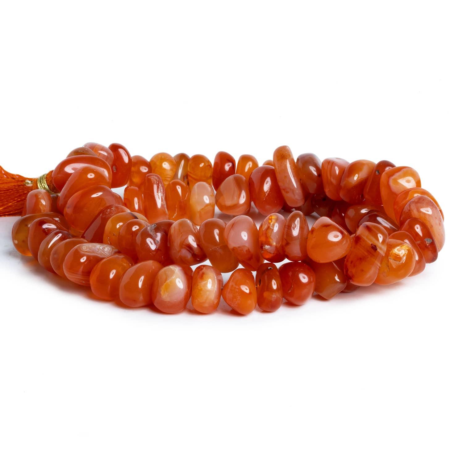 12x9mm Carnelian Plain Nuggets 16 inch 65 beads - The Bead Traders
