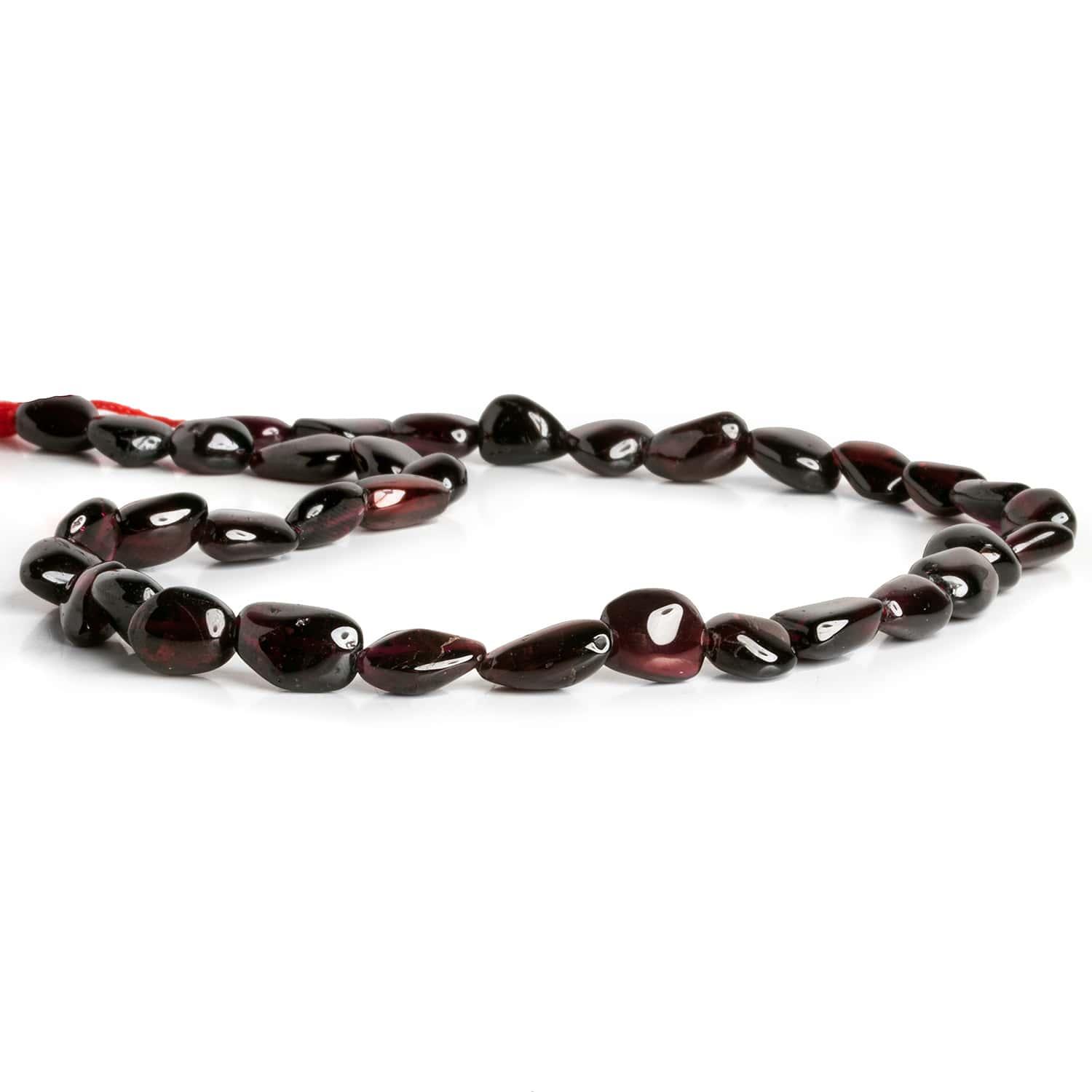 12x9mm Garnet Plain Nuggets 15 inch 35 beads - The Bead Traders