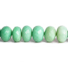 13-15mm Chrysoprase Faceted Rondelles 15 inch 35 beads - The Bead Traders