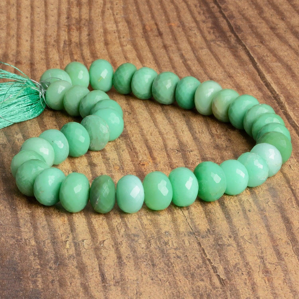 13-15mm Chrysoprase Faceted Rondelles 15 inch 35 beads - The Bead Traders