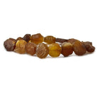 13-16mm Caramel Agate Beads Tumbled Hammer Faceted Coins 8 inch 18 pcs - The Bead Traders