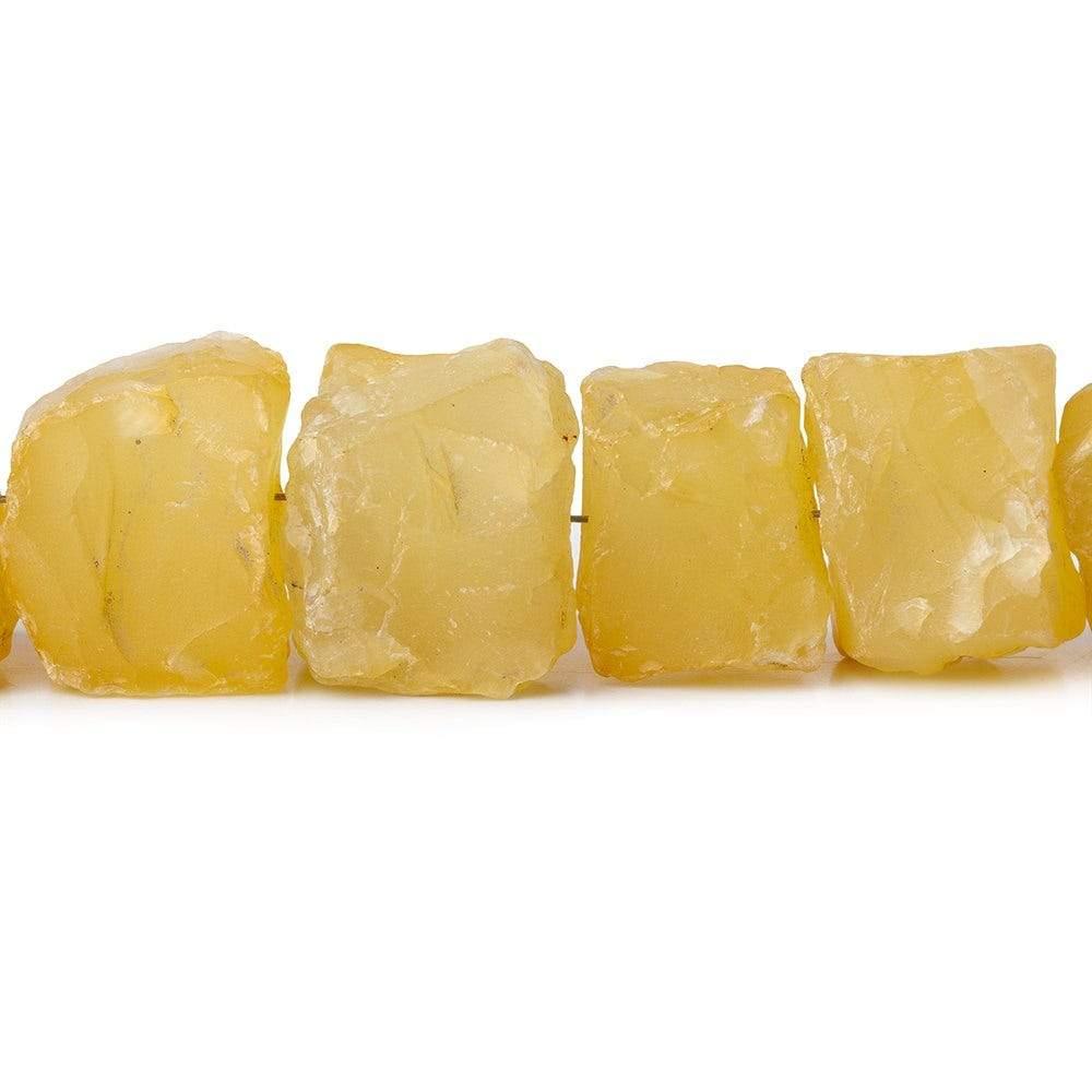 13-16mm Mango Yellow Agate Hammer Faceted Cube Beads 8 inch 16 pieces - The Bead Traders