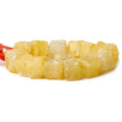 13-16mm Mango Yellow Agate Hammer Faceted Cube Beads 8 inch 16 pieces - The Bead Traders