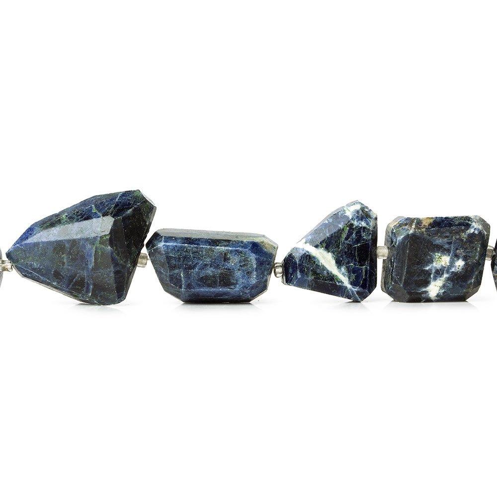13 - 17mm Sodalite Faceted Nugget Beads 15 inch 20 pieces - The Bead Traders