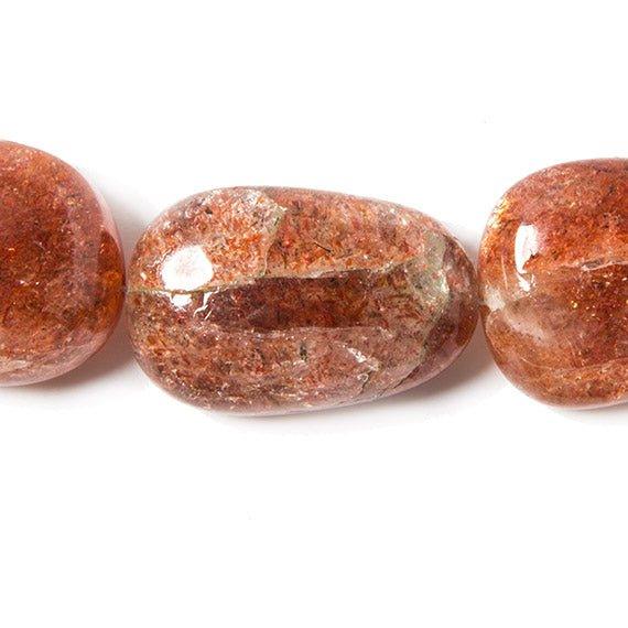 13-20mm Sunstone plain nuggets 8 inches 10 Beads - The Bead Traders