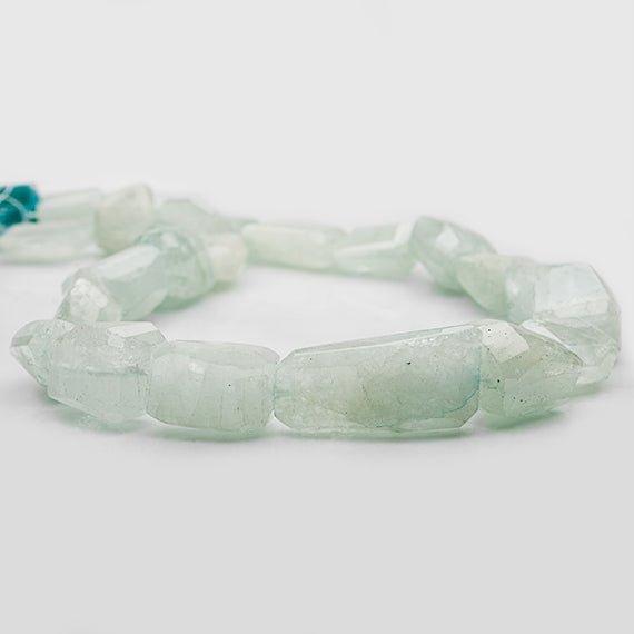 13-22mm Aquamarine Faceted Nugget Beads 15 inch 23 pieces - The Bead Traders