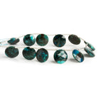 13mm Azurite Faceted Coins 7.5 inch 12 beads - The Bead Traders