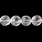13mm Colorless HydroQuartz Twist Rounds 16 inch 29 beads - The Bead Traders