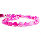 13mm Hot Pink Chalcedony Plain Nugget Beads 16 inch 33 pieces - The Bead Traders