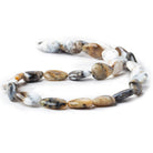 13mm Moss Opal Plain Pear Beads, 15 inch - The Bead Traders
