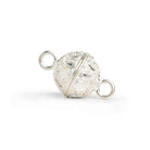 13mm Silver Plated Moroccan Design Magnetic Clasp 1 Piece - The Bead Traders