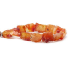 13x10-18x13mm Pumpkin Orange Agate Beads Hammer Faceted Rectangle 8 inch 14 pcs - The Bead Traders